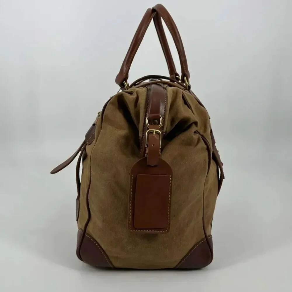 J. Peterman Company Leather & Canvas Safari Bag